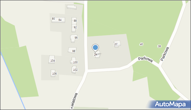 Nowe Bielice, Parkowa, 44, mapa Nowe Bielice