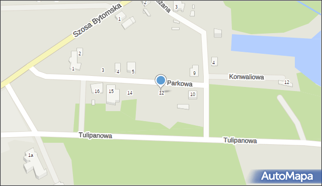 Nowe Miasteczko, Parkowa, 12, mapa Nowe Miasteczko