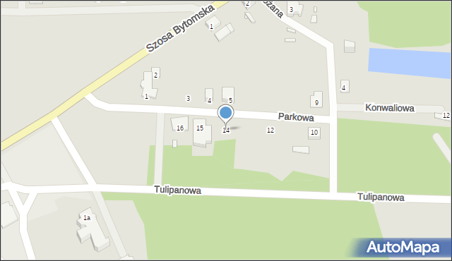 Nowe Miasteczko, Parkowa, 14, mapa Nowe Miasteczko