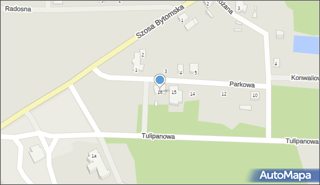 Nowe Miasteczko, Parkowa, 16, mapa Nowe Miasteczko