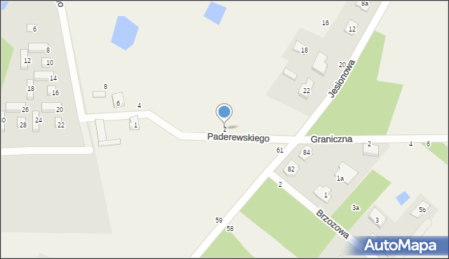 Nowe Osiny, Paderewskiego Ignacego Jana, 2, mapa Nowe Osiny