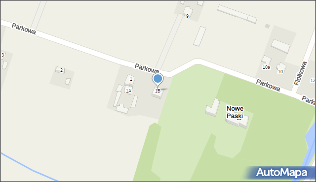 Nowe Paski, Parkowa, 19, mapa Nowe Paski