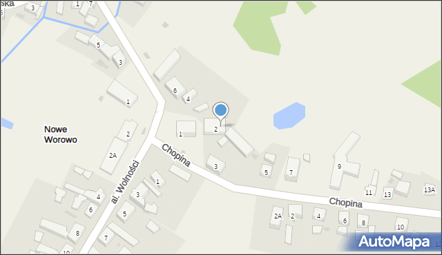 Nowe Worowo, Partyzancka, 2/2, mapa Nowe Worowo