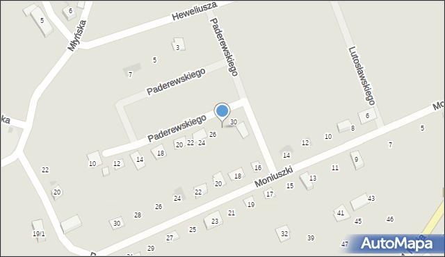 Nowogrodziec, Paderewskiego Ignacego Jana, 28, mapa Nowogrodziec