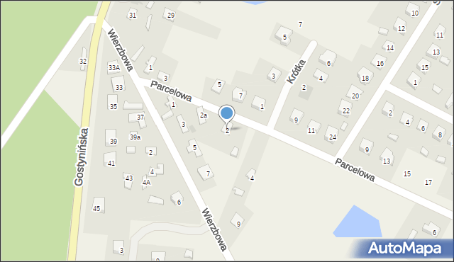 Nowy Duninów, Parcelowa, 2, mapa Nowy Duninów