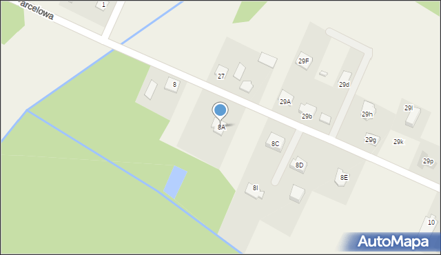 Nowy Duninów, Parcelowa, 8A, mapa Nowy Duninów