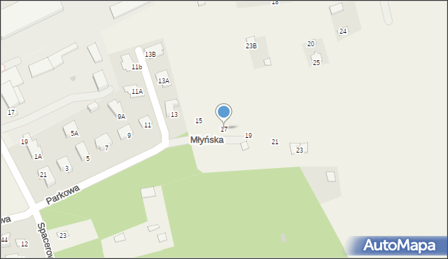 Nowy Krępiec, Parkowa, 17, mapa Nowy Krępiec