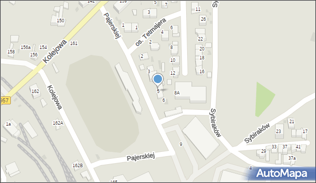 Nowy Targ, Pajerskiej Marii, 5, mapa Nowego Targu