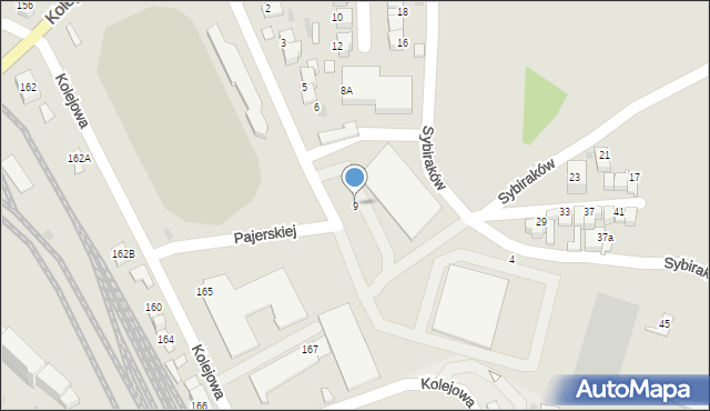 Nowy Targ, Pajerskiej Marii, 9, mapa Nowego Targu