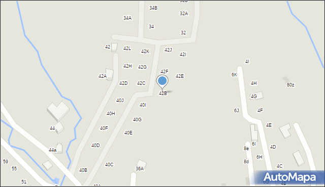 Nowy Targ, Partyzantów, 42B, mapa Nowego Targu