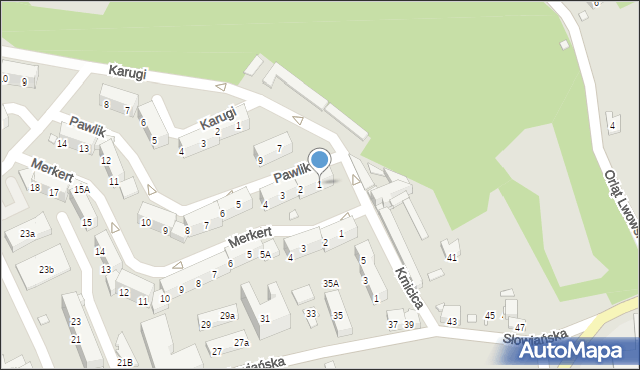 Nysa, Pawlik Wandy, 1, mapa Nysy