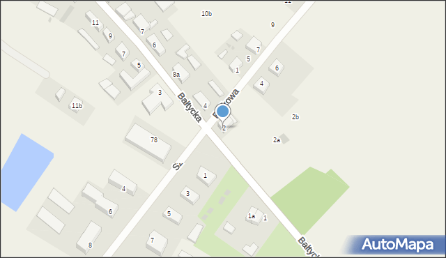 Objazda, Parkowa, 2, mapa Objazda