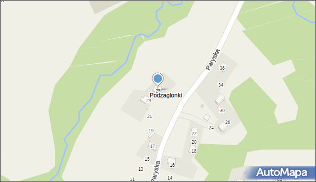 Ochojno, Paryska, 25, mapa Ochojno