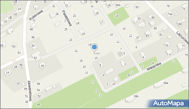 Odrano-Wola, Pastelowa, 12, mapa Odrano-Wola