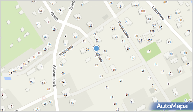 Odrano-Wola, Pastelowa, 27, mapa Odrano-Wola