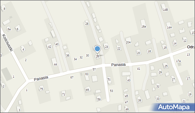 Odrzykoń, Panasia Józefa, ks., 26, mapa Odrzykoń