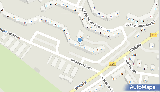 Oława, Paderewskiego Ignacego Jana, 6, mapa Oława