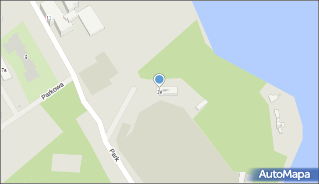 Olecko, Park, 1a, mapa Olecko