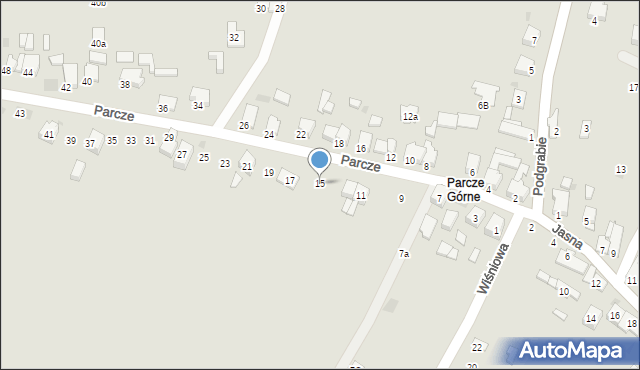 Olkusz, Parcze, 15, mapa Olkusz
