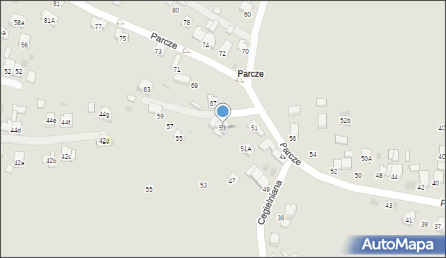 Olkusz, Parcze, 53, mapa Olkusz