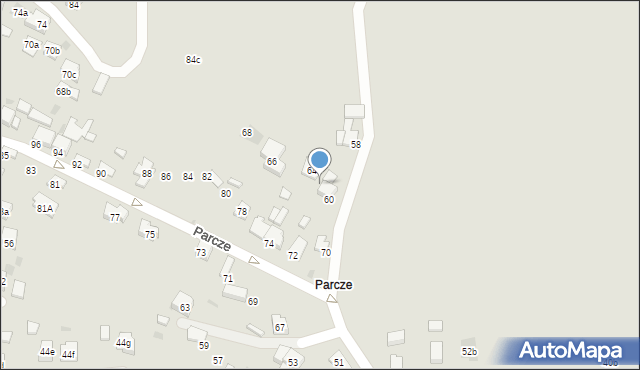Olkusz, Parcze, 62, mapa Olkusz