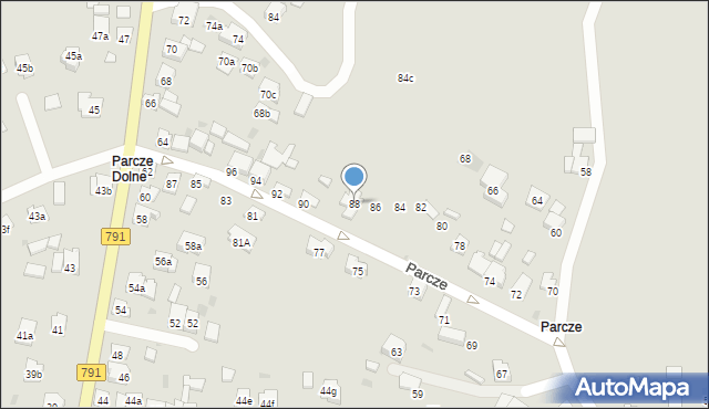 Olkusz, Parcze, 88, mapa Olkusz