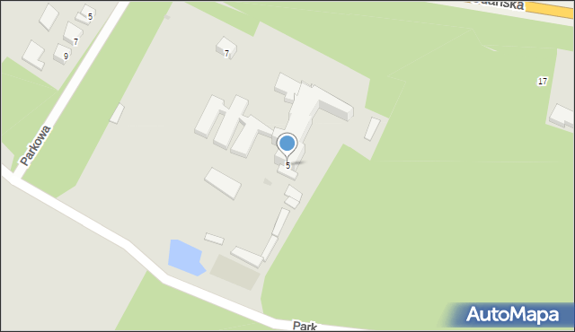 Olsztynek, Park, 5, mapa Olsztynek