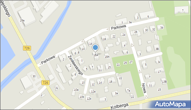 Opoczno, Parkowa, 16A, mapa Opoczno