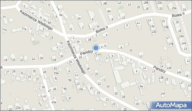 Opole, Pandzy Piotra, 1, mapa Opola