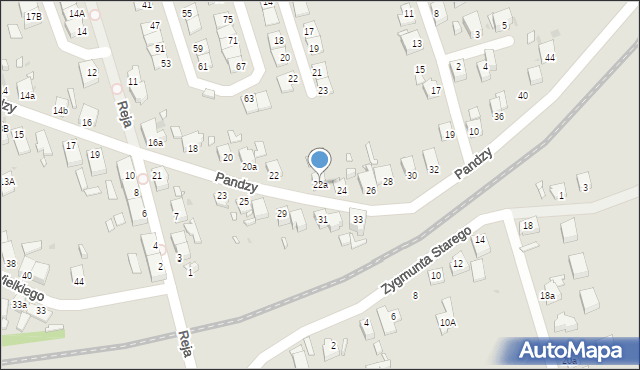 Opole, Pandzy Piotra, 22a, mapa Opola