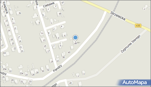 Opole, Pandzy Piotra, 44, mapa Opola