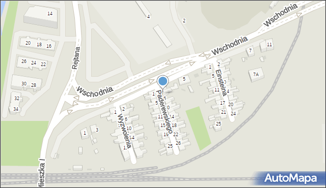Opole, Paderewskiego Ignacego Jana, 4, mapa Opola