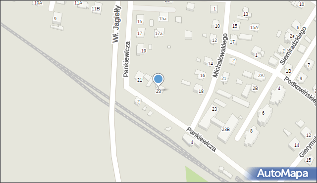 Opole, Pankiewicza Józefa, 23, mapa Opola