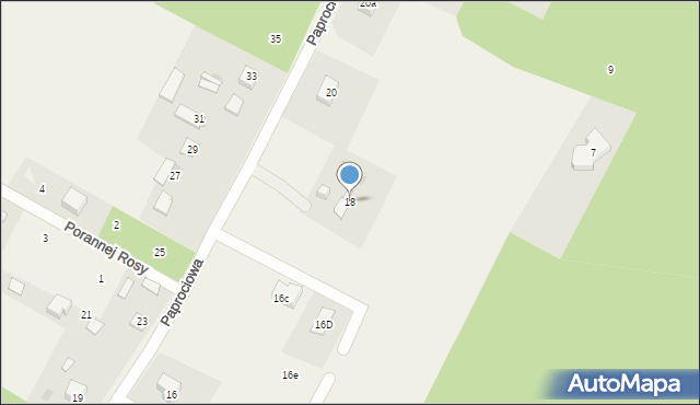 Opypy, Paprociowa, 18, mapa Opypy