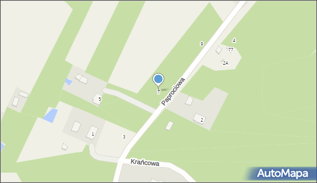 Opypy, Paprociowa, 7, mapa Opypy