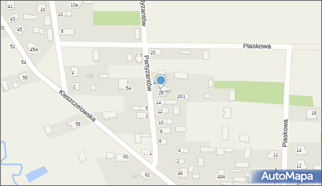 Orla, Partyzantów, 16, mapa Orla