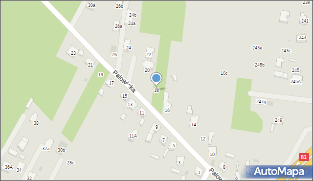 Orzesze, Palowicka, 18, mapa Orzesze