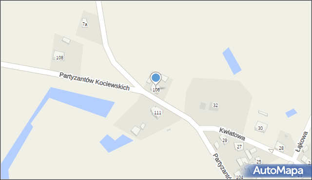 Osiek, Partyzantów Kociewskich, 106, mapa Osiek