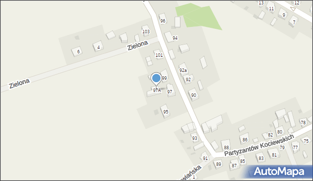Osiek, Partyzantów Kociewskich, 97A, mapa Osiek