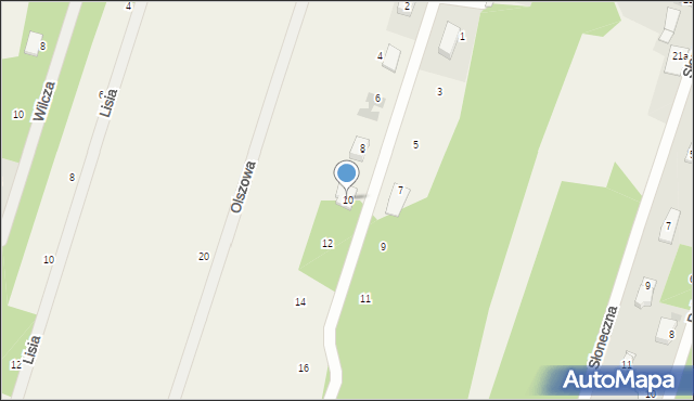 Osowiec, Pachnących Jabłoni, 10, mapa Osowiec