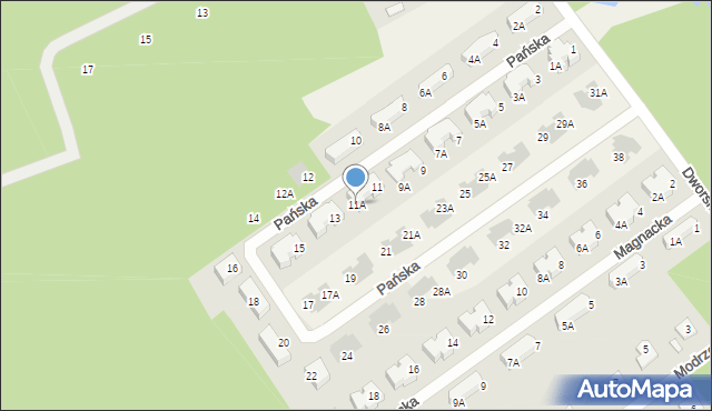 Osowiec, Pańska, 11A, mapa Osowiec