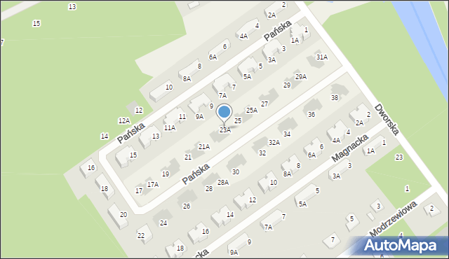 Osowiec, Pańska, 23A, mapa Osowiec