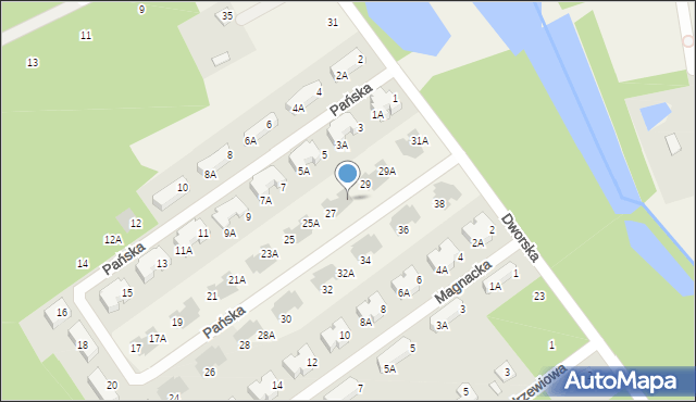 Osowiec, Pańska, 27A, mapa Osowiec