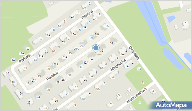 Osowiec, Pańska, 34A, mapa Osowiec