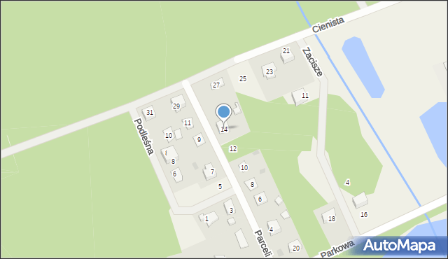 Osowiec, Parceli, 14, mapa Osowiec