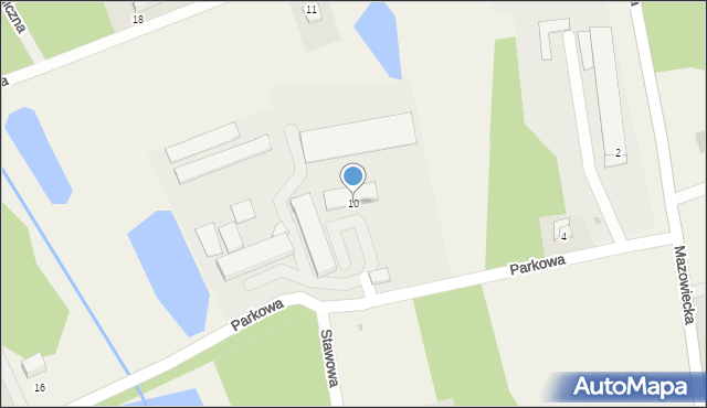 Osowiec, Parkowa, 10, mapa Osowiec