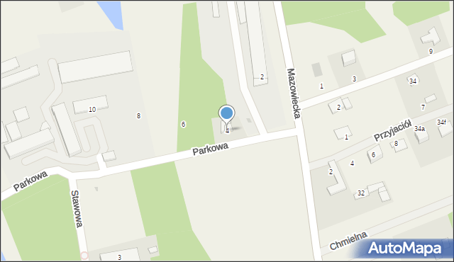 Osowiec, Parkowa, 4, mapa Osowiec