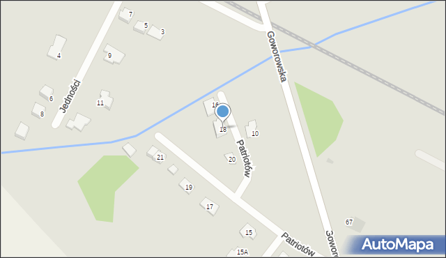 Ostrołęka, Patriotów, 18, mapa Ostrołęka