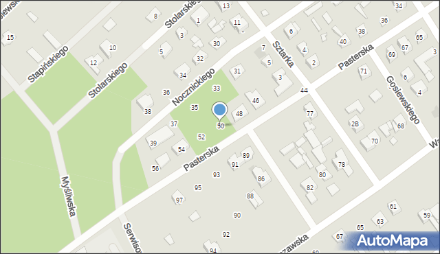 Ostrów Mazowiecka, Pasterska, 50, mapa Ostrów Mazowiecka