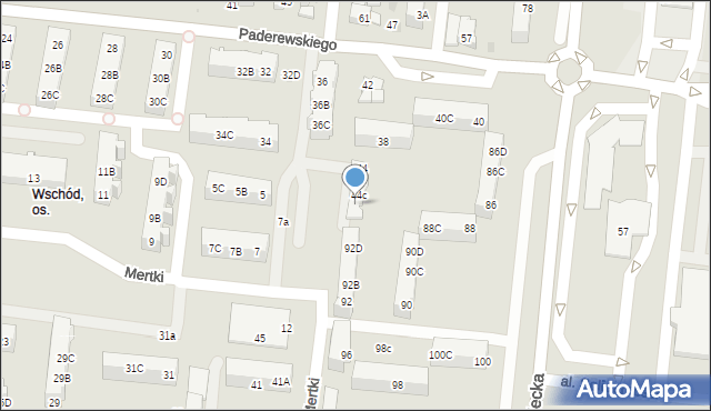 Ostrów Wielkopolski, Paderewskiego Ignacego Jana, 44d, mapa Ostrów Wielkopolski